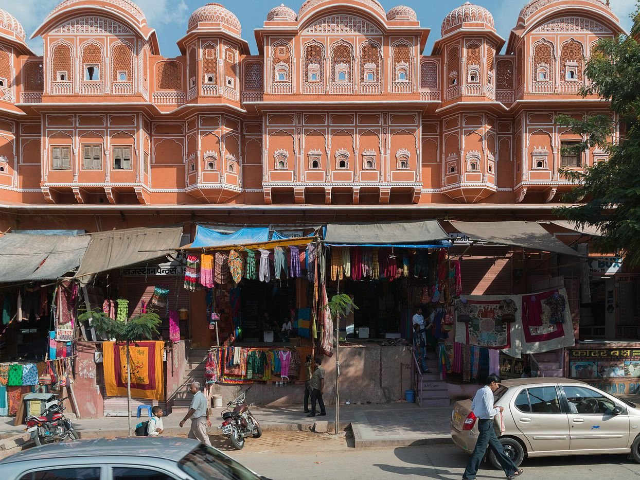 The bazaar at Hawa Mahal, Jaipur