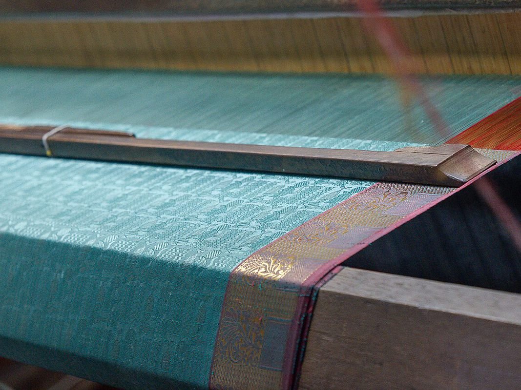 A handloom, DakshinaChitra, Tamil Nadu
