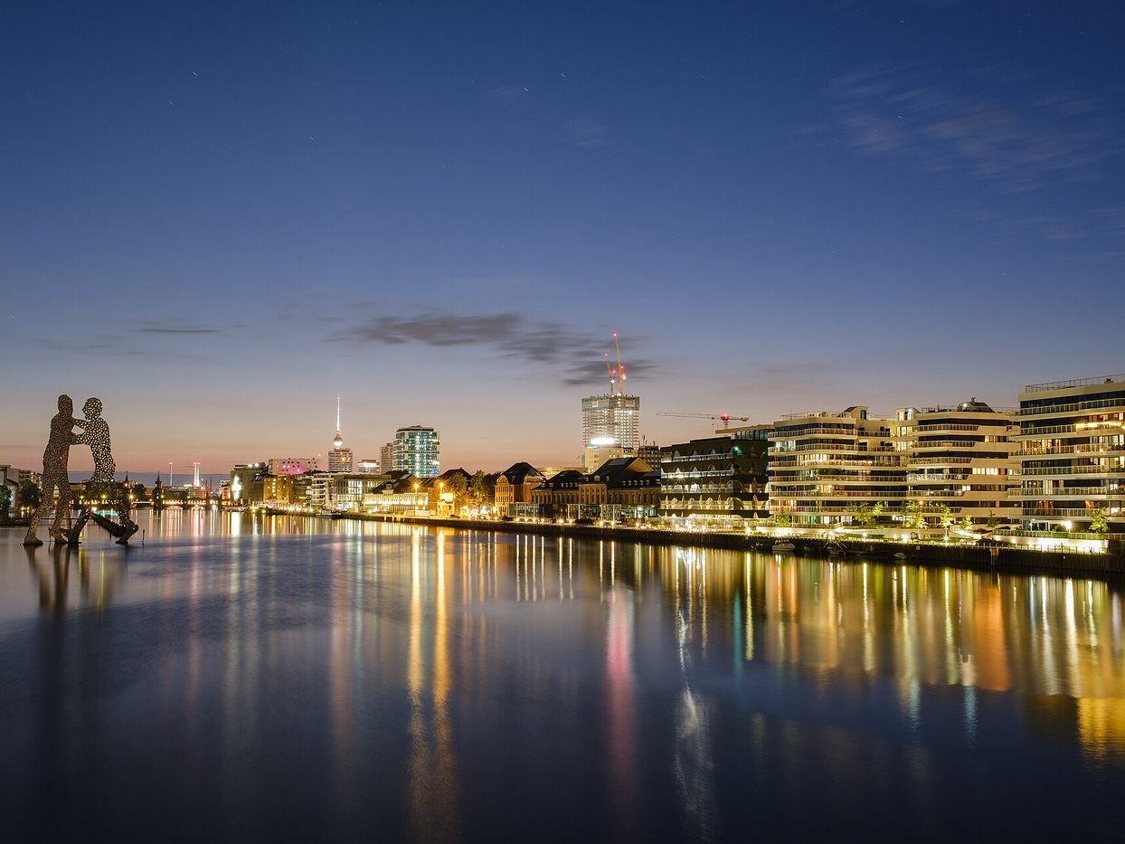 The Spree at blue hour, Berlin